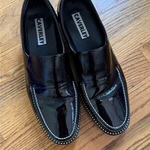Caverley Black Patent Leather Women's Loafers